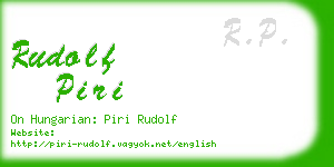 rudolf piri business card